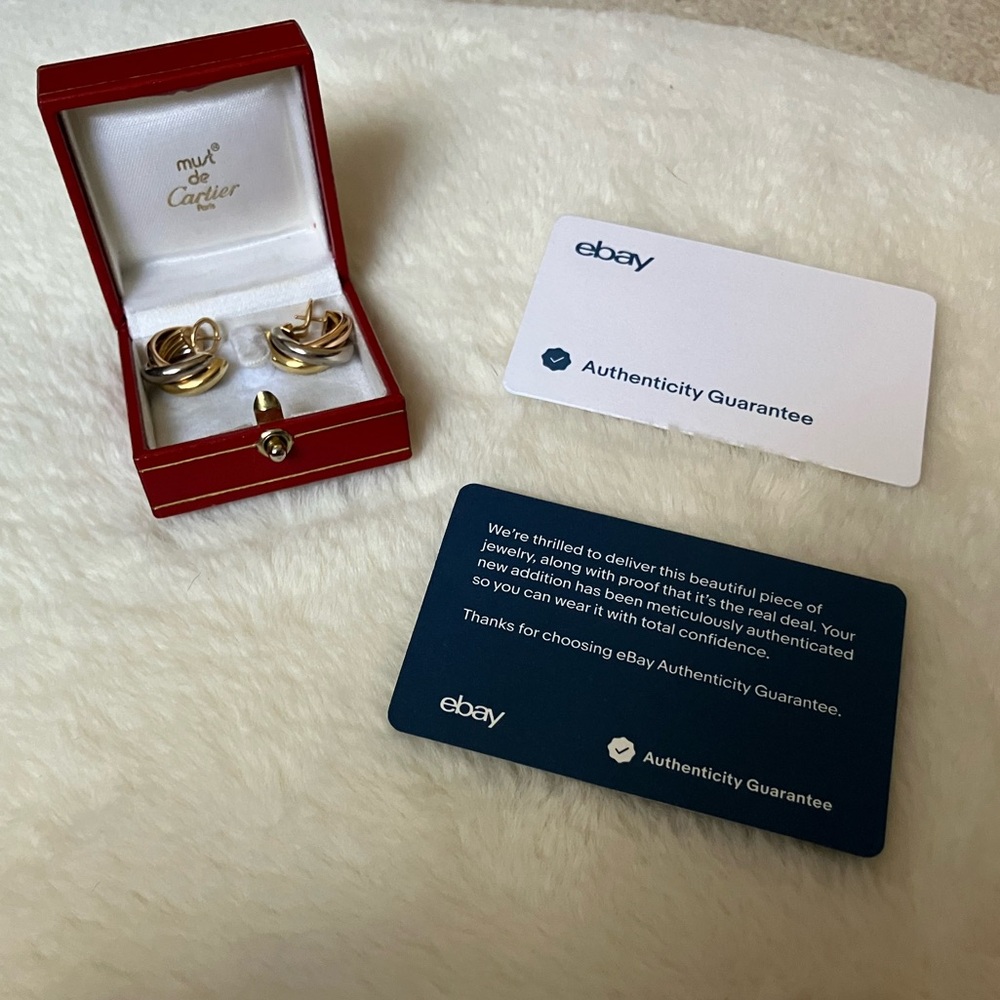 Authentic Cartier Trinity Earrings, Classic Model - Picture 2 of 10